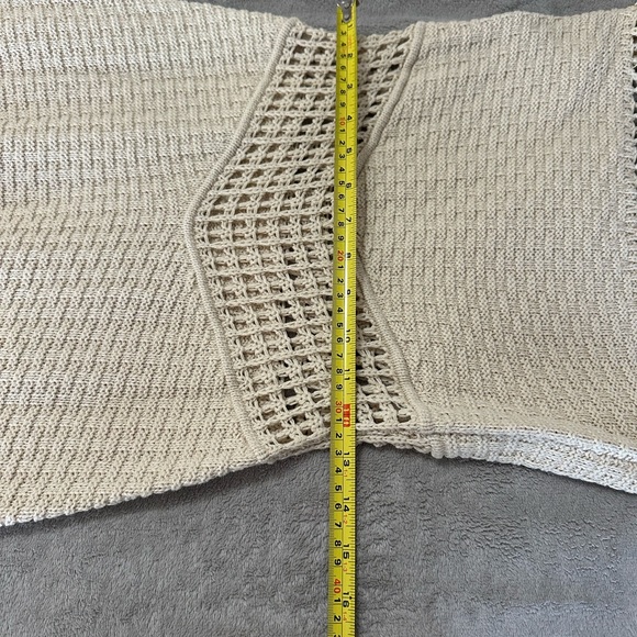 Zara Chic Beige Crochet Dress with Fringe. New - Picture 12 of 14